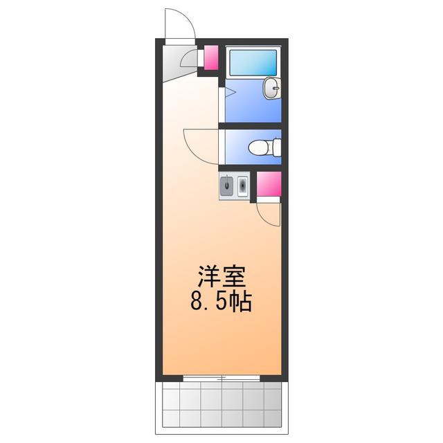 グランセオ泉佐野(ワンルーム/3階)の間取り写真