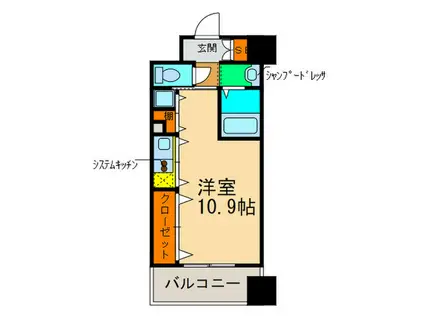 ラフィネ豊中南(ワンルーム/5階)の間取り写真