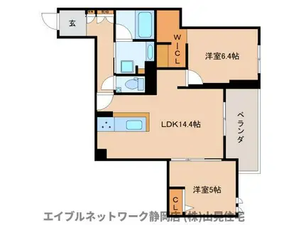 AVANCE東草深ウエスト(2LDK/3階)の間取り写真