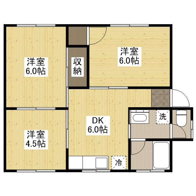 内田コーポ(3DK/1階)の間取り写真
