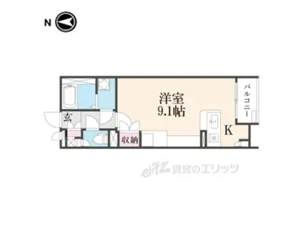 レオネクスト喜望(1K/2階)の間取り写真