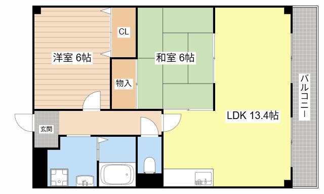 M5.BANKS(2LDK/2階)の間取り写真