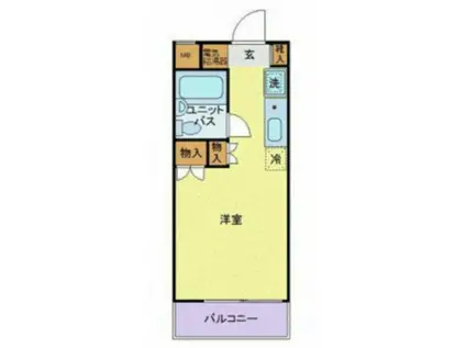 スカイコート生麦第2(ワンルーム/5階)の間取り写真