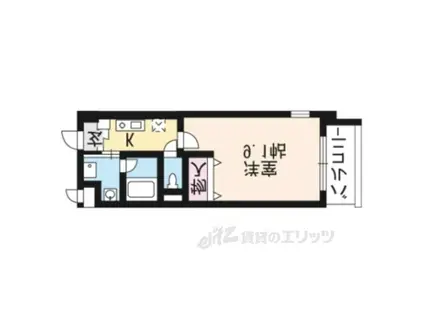 イストアール(1K/1階)の間取り写真