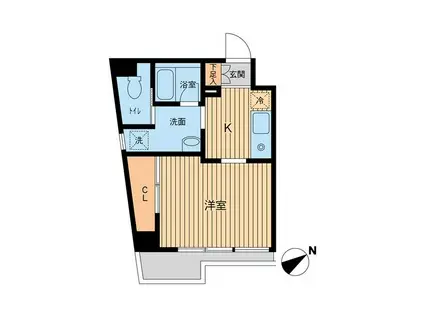 レオパレスMANON(1K/2階)の間取り写真