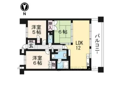 扶桑ハイツ2(3DK/4階)の間取り写真