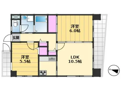 SHRIKE96(2LDK/8階)の間取り写真