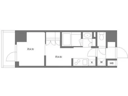 グランパセオ清澄白河II(1DK/10階)の間取り写真