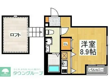 グランニール南流山III(ワンルーム/3階)の間取り写真