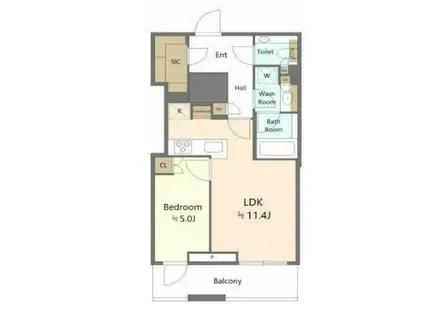 三田ガーデンヒルズ ノースヒル(1LDK/5階)の間取り写真