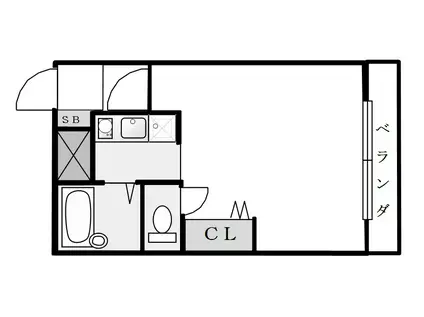 ぽけっとうはうすYOU(ワンルーム/2階)の間取り写真