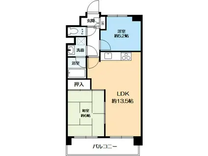 藤和シティホームズ六甲篠原(2LDK/3階)の間取り写真