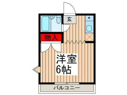 メゾンカルチェラタン(ワンルーム/2階)の間取り写真