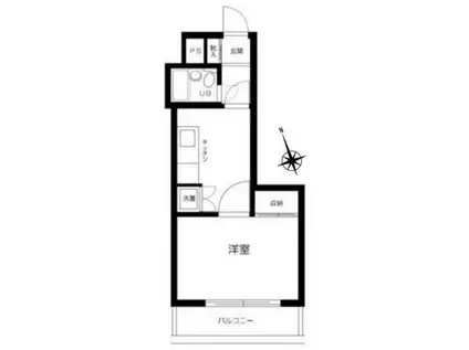 コスモ上池袋(1K/8階)の間取り写真