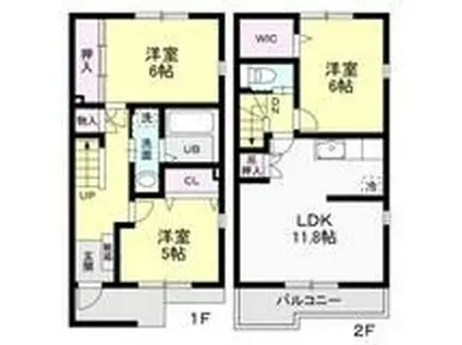 ANNABELLE(3LDK/1階)の間取り写真