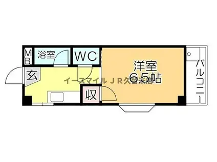 セゾンドミール(1K/3階)の間取り写真
