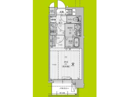 ファーストフィオーレ吹田ドマーニ(1K/3階)の間取り写真