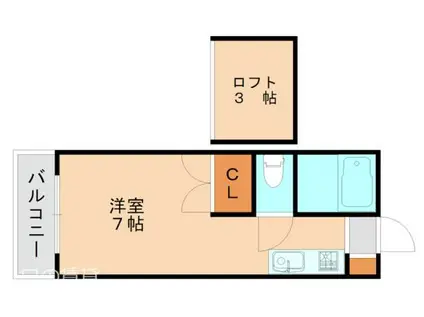 サバーブ香椎(ワンルーム/2階)の間取り写真