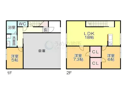 NEW GATE(3LDK/2階)の間取り写真