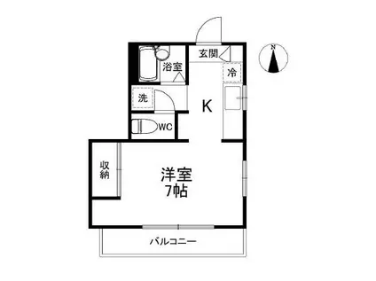 永易メゾン(1K/2階)の間取り写真