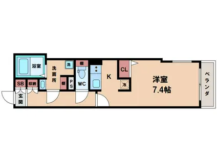 アドバンス大阪ルオーレDC(ワンルーム/2階)の間取り写真