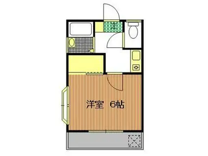 ハウスアービュータス(1K/2階)の間取り写真