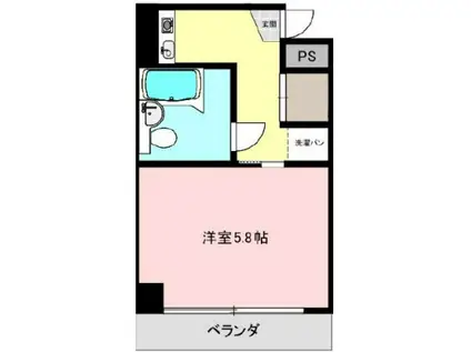 ピュアライフマツモト(1K/1階)の間取り写真