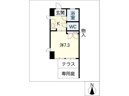 POLCA 南棟(1K/1階)の間取り写真