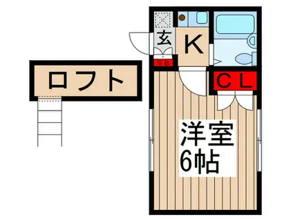 ジュネパレス新松戸第39(1K/1階)の間取り写真