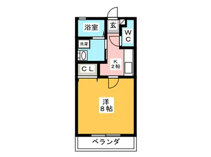 VIE SCENE S(1K/2階)の間取り写真