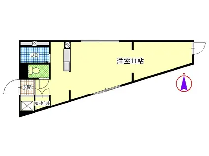 オリフェール飯田(ワンルーム/3階)の間取り写真