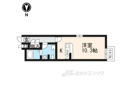 グランコスモ今出川(1K/3階)の間取り写真