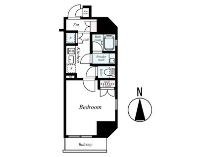 VERONA武蔵関IILUSSO(1K/5階)の間取り写真
