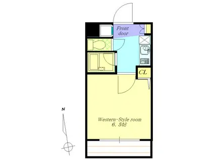 アセンズシティV(1K/3階)の間取り写真