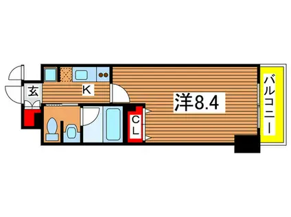 ウィルテラス千葉中央(1K/12階)の間取り写真