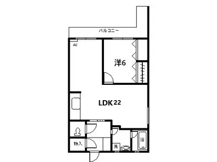 THE 5THCREST 白石(1LDK/4階)の間取り写真