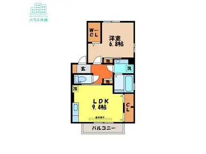 フラワーヒルズ(1LDK/1階)の間取り写真