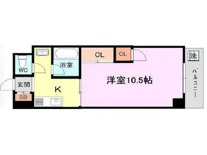 DO九条1(1K/10階)の間取り写真