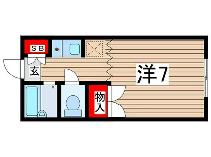 ニューつづみハイツ(ワンルーム/1階)の間取り写真