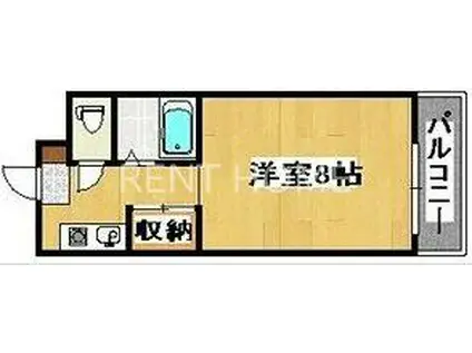 リトルパレス(1K/1階)の間取り写真