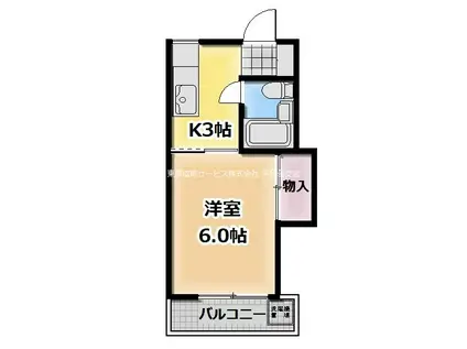 東京メトロ有楽町線 氷川台駅 徒歩4分 2階建 築36年(1K/2階)の間取り写真