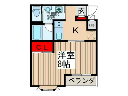 ル・トレンティーナ(1K/1階)の間取り写真