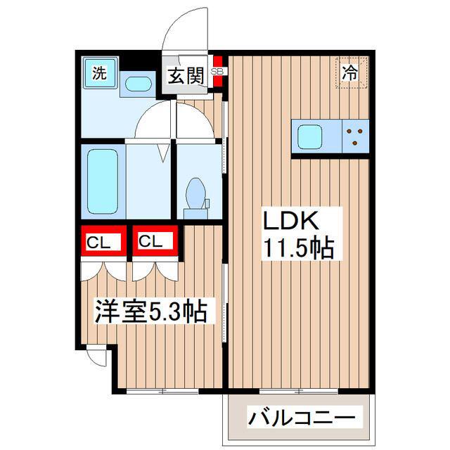 プラネッツ(1LDK/1階)の間取り写真