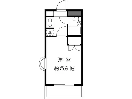 ジョイフル池上(ワンルーム/2階)の間取り写真