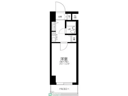 ピュアシティ子安通(1K/3階)の間取り写真