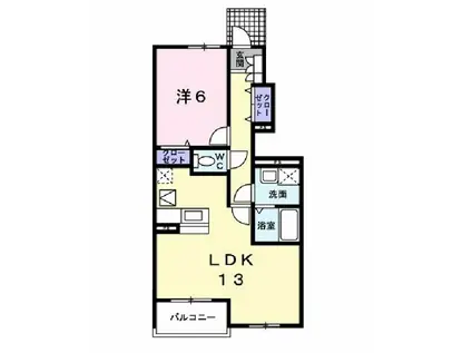 ツイン タウン 白石坂 IV(1LDK/1階)の間取り写真