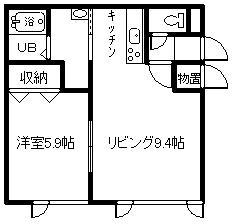 GLP・I(1LDK/2階)の間取り写真