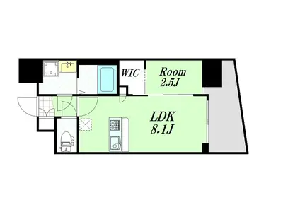 セレニテ新大阪ミラク弐番館(1LDK/2階)の間取り写真