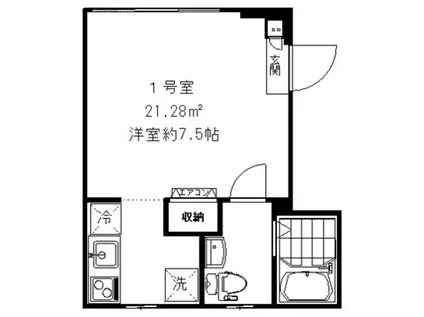 EDIT巣鴨(1K/3階)の間取り写真