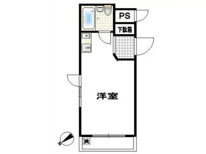トップ赤羽第二(ワンルーム/2階)の間取り写真
